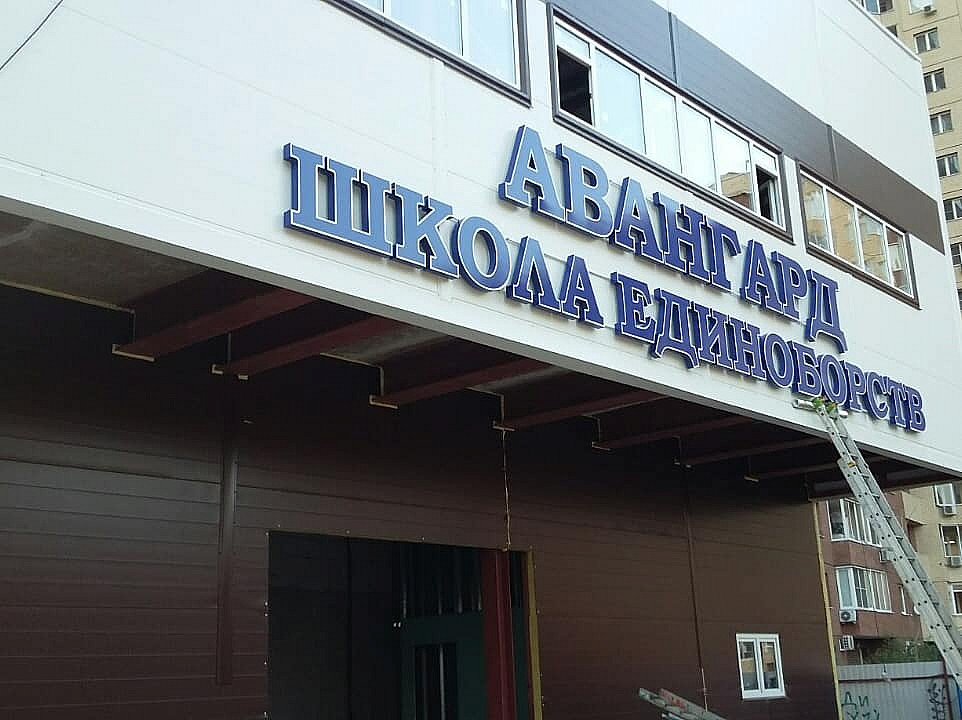 Наше портфолио - Наружная реклама для школы единоборств "Авангард"