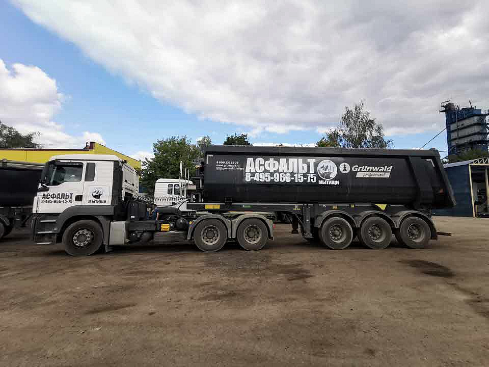 Наше портфолио - Оклейка камаза плёнкой для компании по производству асфальта