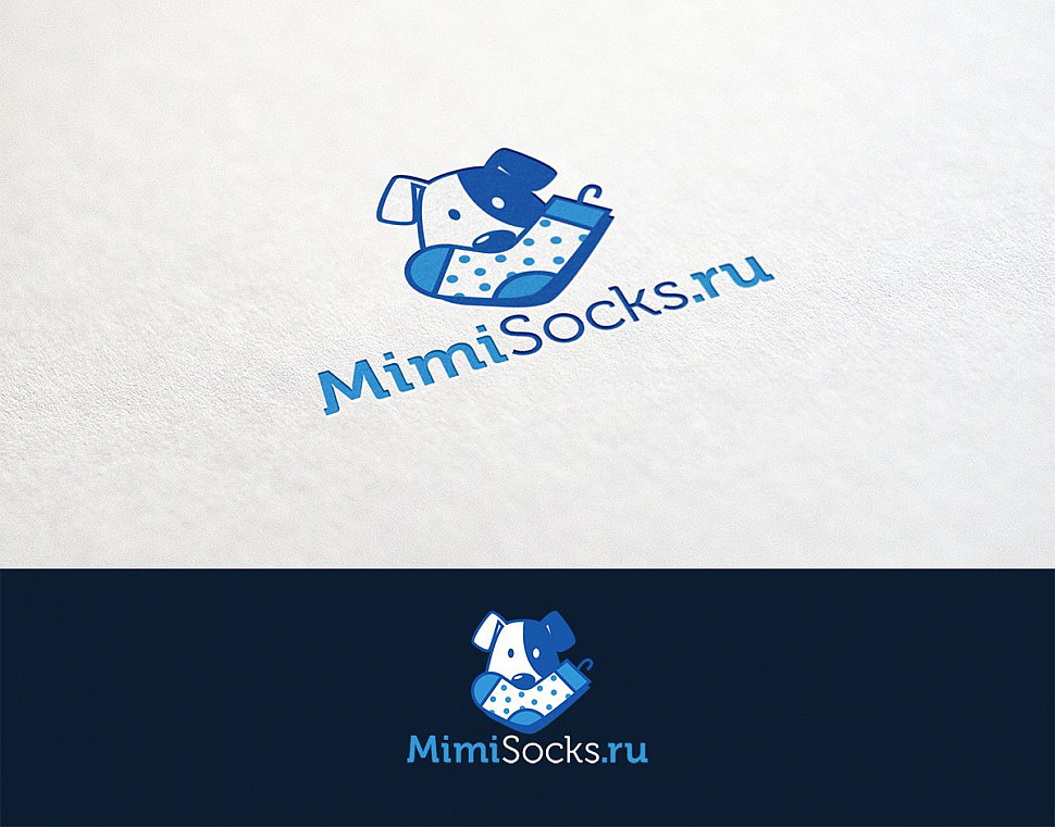 Наше портфолио - Логотип и фирменный стиль для "MiniSocks"