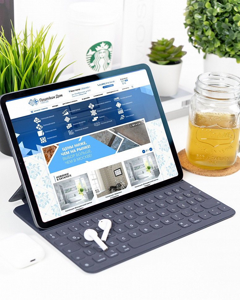 Наше портфолио - Создание интернет-магазина для компании "Плиткин Дом"