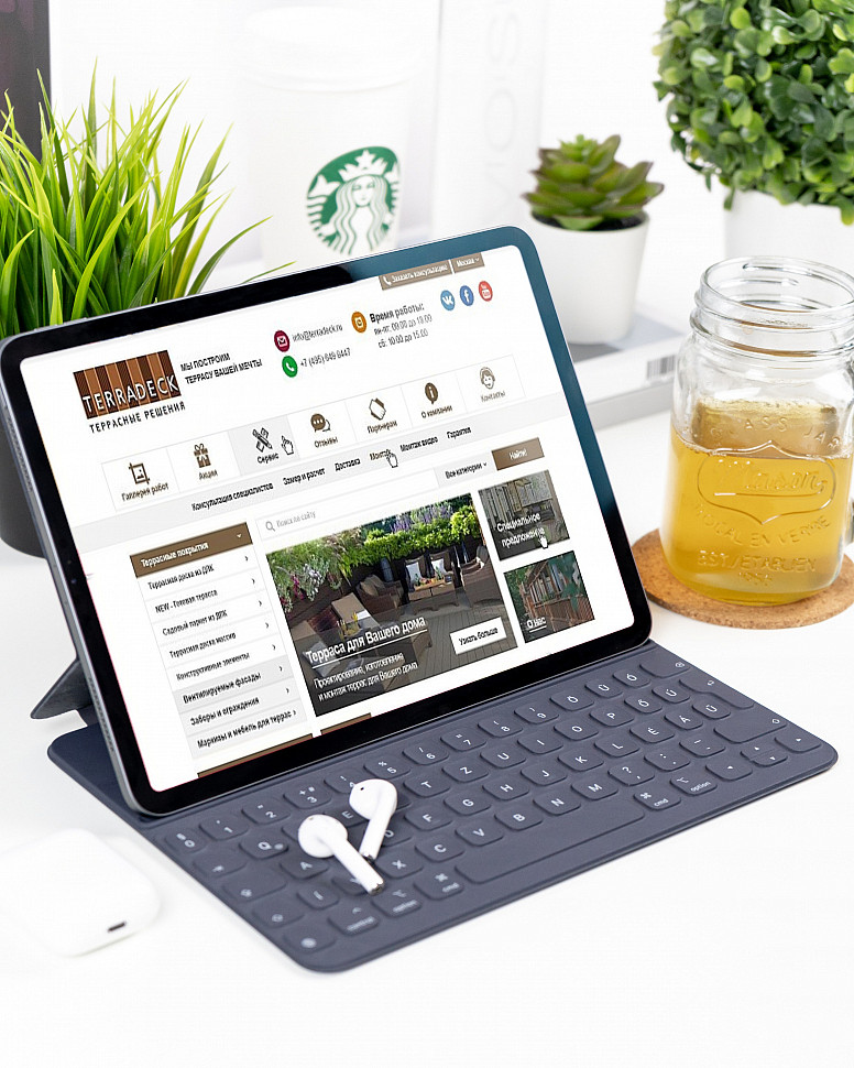 Наше портфолио - Создание информационного сайта для компании по изготовлению терасс"TERRADECK"